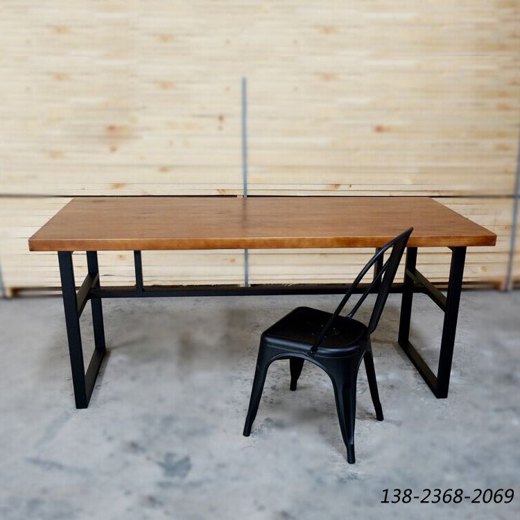 鐵藝實木餐桌，復古做舊桌子，餐桌批發(fā)