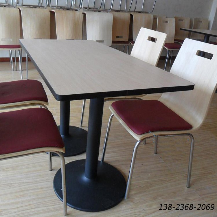 防火板四人桌，長(zhǎng)方形餐桌，快餐廳桌椅