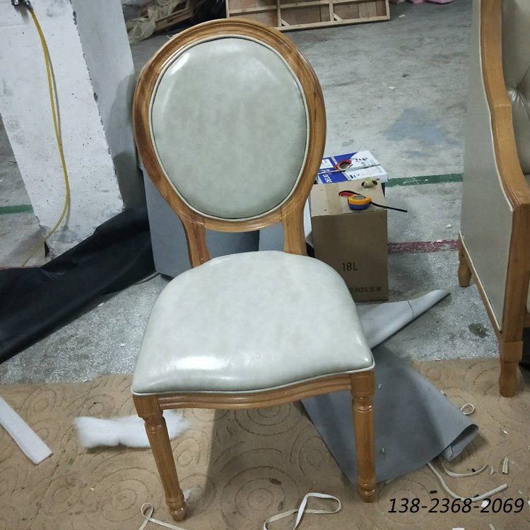 實(shí)木圓背椅，定做餐廳椅子，美式家具加工廠