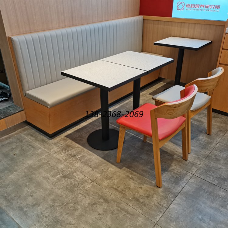 茶餐廳靠墻沙發(fā)訂制，餐桌椅卡座沙發(fā)，尺寸可