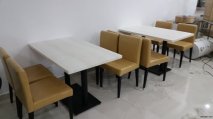 快餐廳桌椅|現(xiàn)代風格餐廳家具定制實物展示！